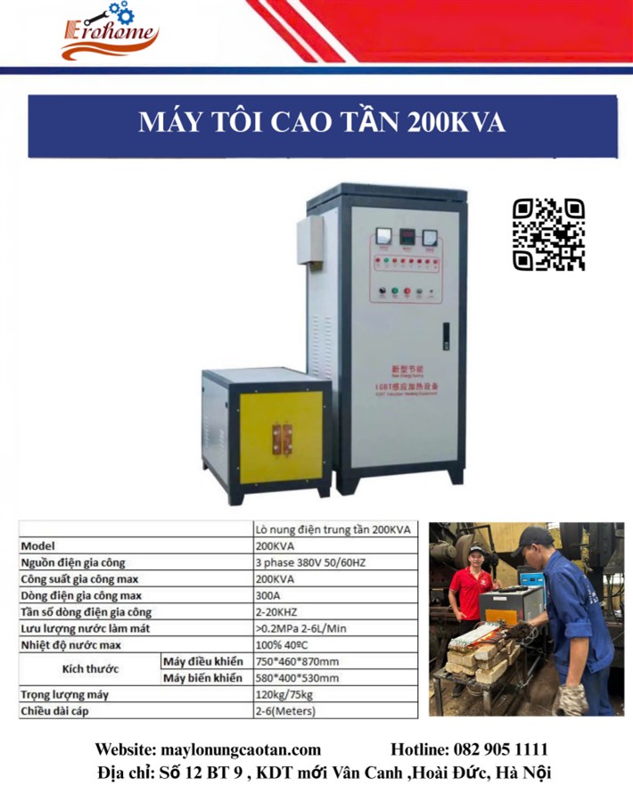 Máy Nung cao tần 200KVA